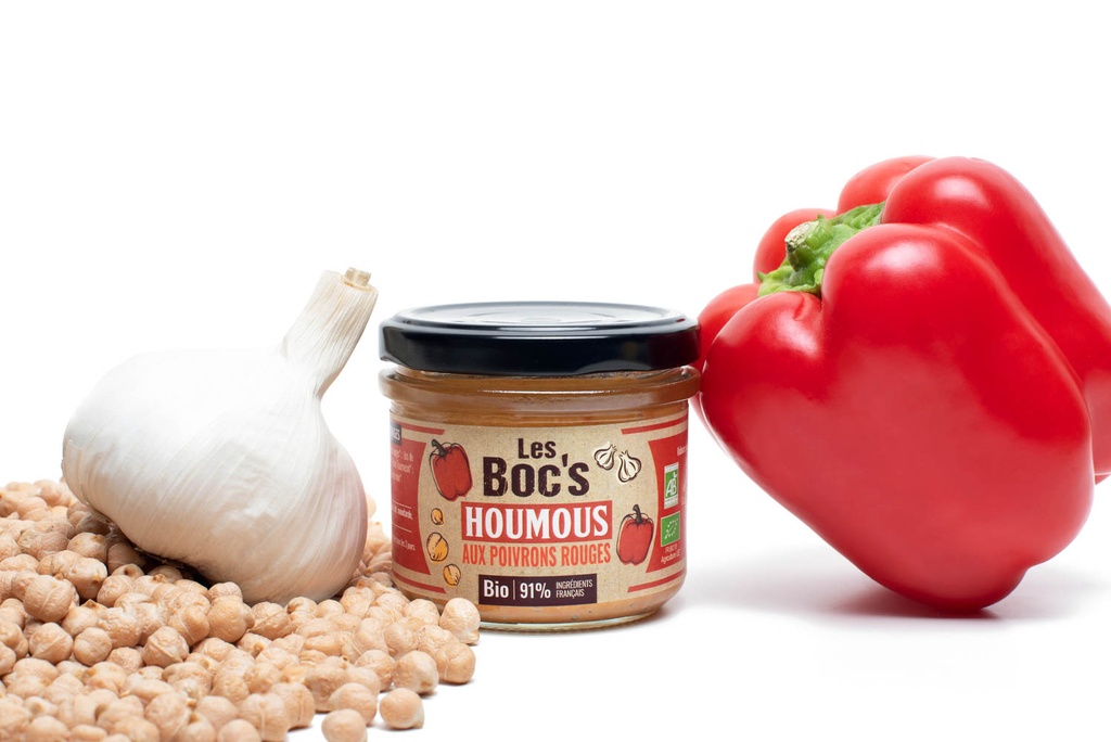 Houmous aux Poivrons Rouges Bio 110g x6 Les Boc’s Nature Expression